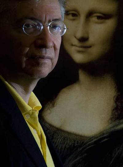 Donald Sassoon, ante una imagen de  La Gioconda .