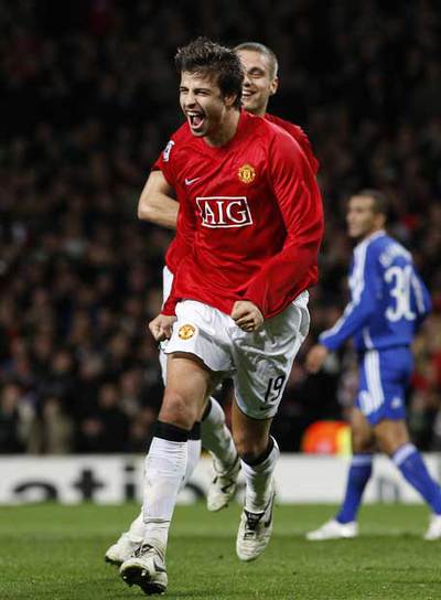 Piqué celebra el gol que le marcó al Dinamo de Kiev el pasado día 7.