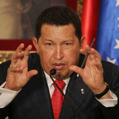 Hugo Chávez, en una conferencia de prensa en París.