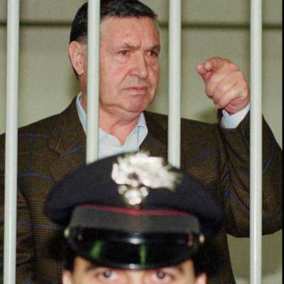 El jefe mafioso Salvatore  Totò  Riina, durante su juicio, en marzo de 1993.