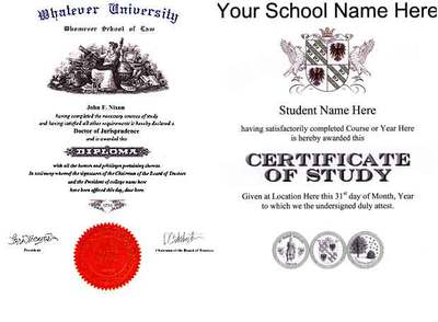 Falsos títulos para confeccionar a medida