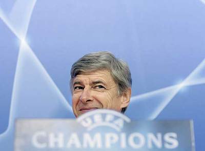 Arsène Wenger, en su conferencia de prensa de ayer en Sevilla.