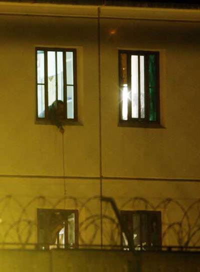 Un recluso en la prisión de Picassent anoche.