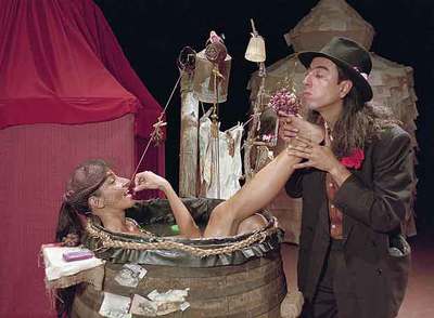 Un momentos de la representación de  La memoria del vino 