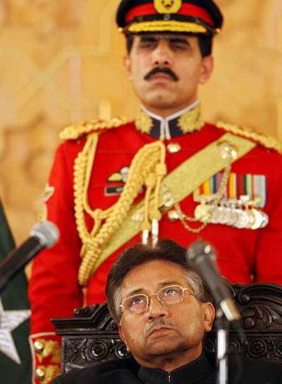 Musharraf, antes de jurar el nuevo mandato como presidente.