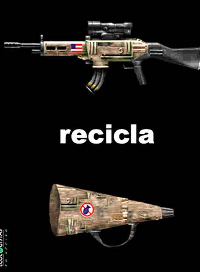 Cartel que utiliza las técnicas de la contrapublicidad.