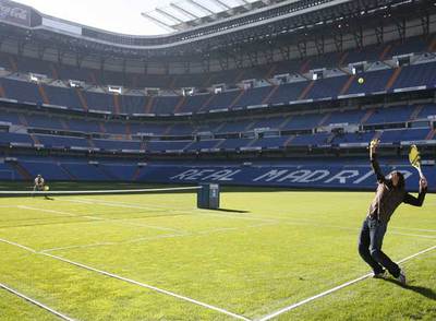 Nadal se exhibe en el Bernabéu