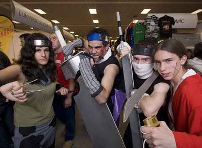 Personajes de cómic en el cierre del Salón del Tebeo de Madrid