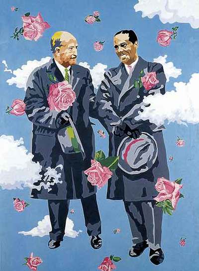  Cernuda y Aleixandre. 1990 , acrílico sobre lienzo de Herminio Molero.