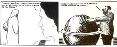  Velo  y  Deslocalización , según el  Vocabulario figurado 2,  de El Roto.