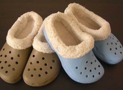 Zuecos con piel de cordero