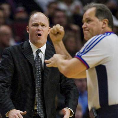 Scott Skiles, entrenador de los Bulls, en el partido con los Knicks.