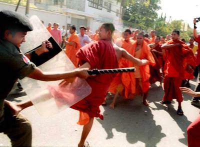 Protesta de monjes camboyanos