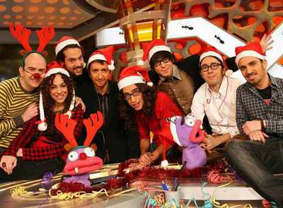 Pablo Motos, con su equipo de  El hormiguero,  incluidas las divertidas  Trancas  y  Barrancas. rn 