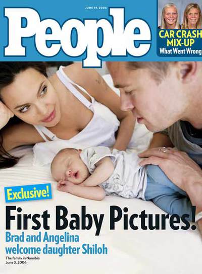 Shiloh, con sus padres en  People .