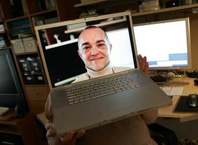 Pepe Tejada, en su casa.