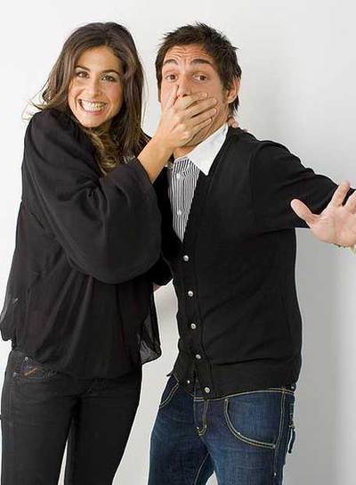 Nuria Roca y Josep Lobató, presentadores de  El sexómetro. 