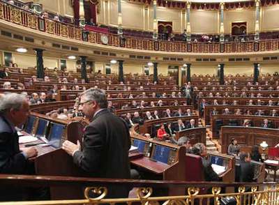 Un momento del debate de ayer en el Congreso de los Diputados.