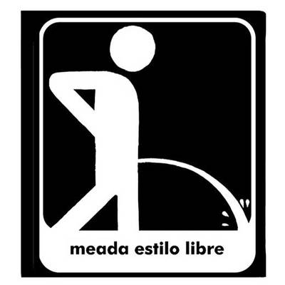 Logotipo de la  meada estilo libre. 