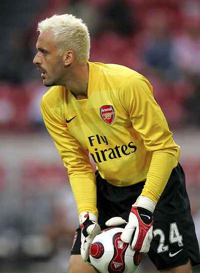 Almunia, en un partido frente al Lazio el pasado agosto.