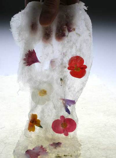 Papel de flores, uno de los platos del menú de El Bulli en 2007.