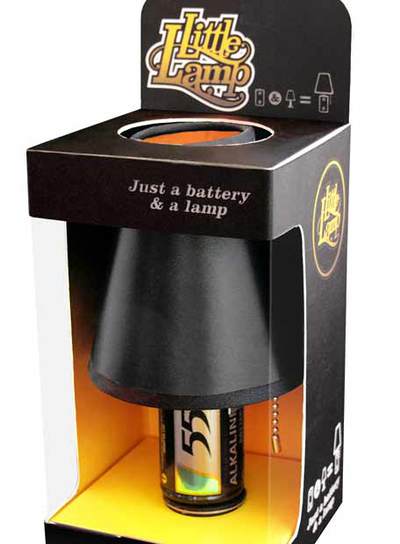 Una lámpara a pilas