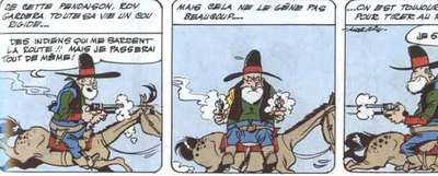 Viñetas del cómic de Goscinny  Lucky Luke. 