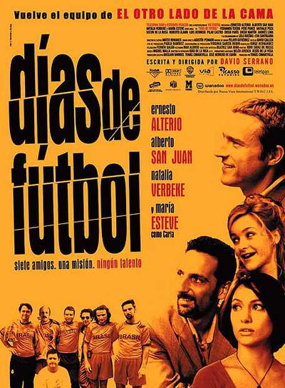 Cartelera del filme Días de fútbol, producida por Vértice