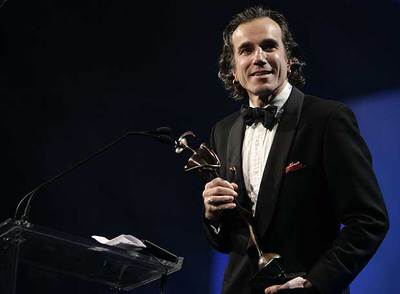Daniel Day-Lewis, con el premio al mejor actor por  There will be blood   en el Festival de Palm Spring.