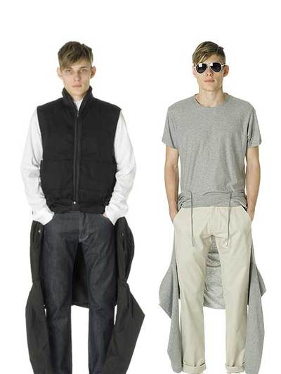 Dos modelos de la colección de Chalayan, vista en Yoox.