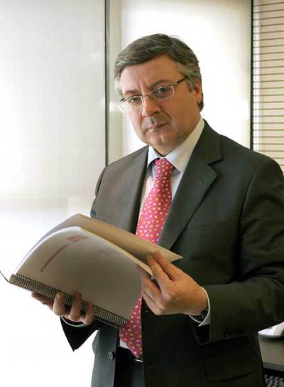 José Blanco, en su despacho de la sede del PSOE.