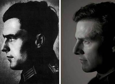 El coronel Claus von Stauffenberg (izquierda), artífice del fallido atentado de 1944 contra Hitler, y Tom Cruise, que lo interpreta en el filme  Valkyrie. 