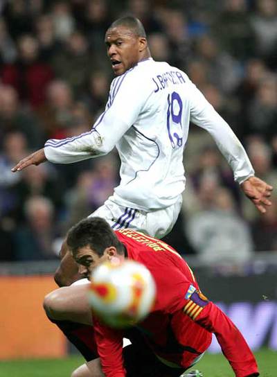 Baptista y Ballesteros, en una acción del partido.