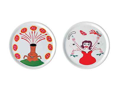 Pizza sobre viñetas