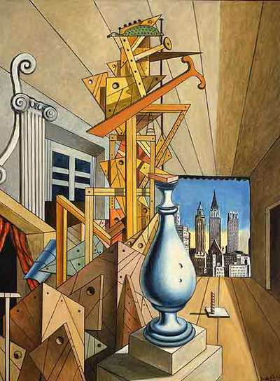  Visione metafisica di New York  (1975), de De Chirico.