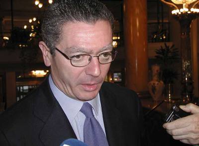 El alcalde de Madrid, Alberto Ruiz-Gallardón, ayer, en Moscú.