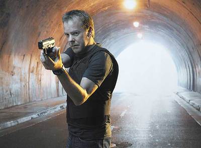 Kiefer Sutherland, en un plano de la serie  24.  