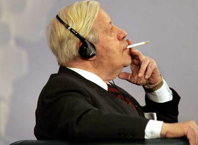 El ex canciller federal alemán Helmut Schmidt.