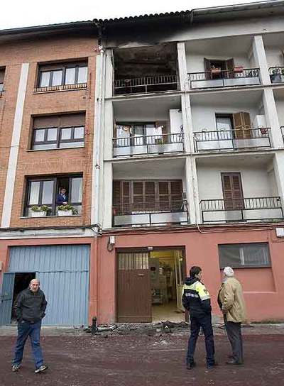 Estado en que quedó el inmueble incendiado.