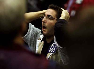 Un 'broker', en el parqué de Chicago.