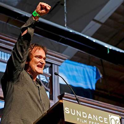Quentin Tarantino, el sábado en la entrega de premios.