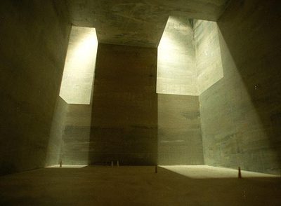 Simulación del interior del  Monumento a la tolerancia,  el proyecto de Eduardo Chillida para Tindaya.
