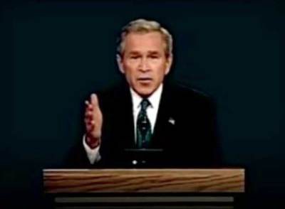 George Bush, en el  spot  objeto de la polémica.