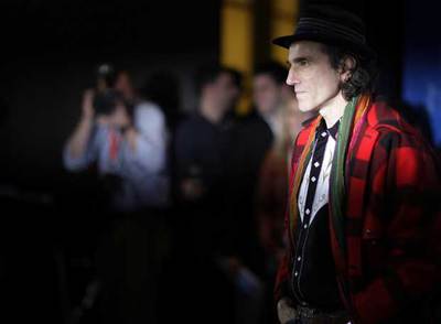 Daniel Day-Lewis posa ayer en la Berlinale antes de la rueda de prensa de  Pozos de ambición. 