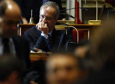 Walter Veltroni, antes de anunciar su dimisión como alcalde.