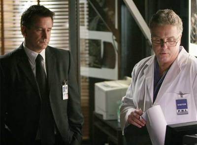 Anthony La Paglia (Jack Malone) y William Petersen (Gil Grissom), en el especial de  Sin rastro. 