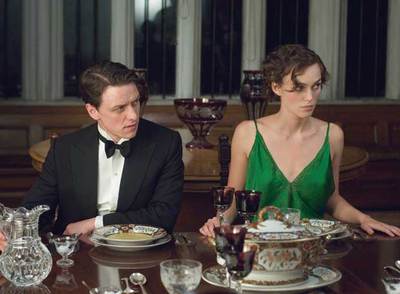 James McAvoy y Keira Knightley, en un fotograma de  Expiación  (2007), de Joe Wright.