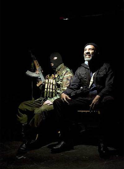 Un momento de los ensayos de  Boris Godunov,  de La Fura dels Baus.