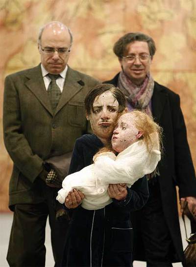 Escultura hiperrealista de Enrique Marty, cuya obra se ha vendido bien en Arco.