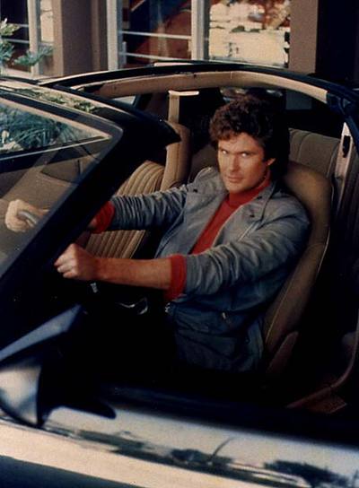 Imagen de la serie original, 'El coche fantástico', con David Hasselhoff.